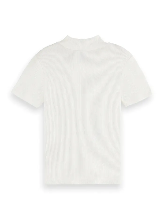 Kids SLIMFIT MOCK NECK TSHIRT Swan Scotch and Soda TShirts and Tops