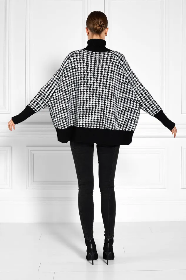Kingsbury Cape Knit Houndstooth Women Holland Cooper Knitwear