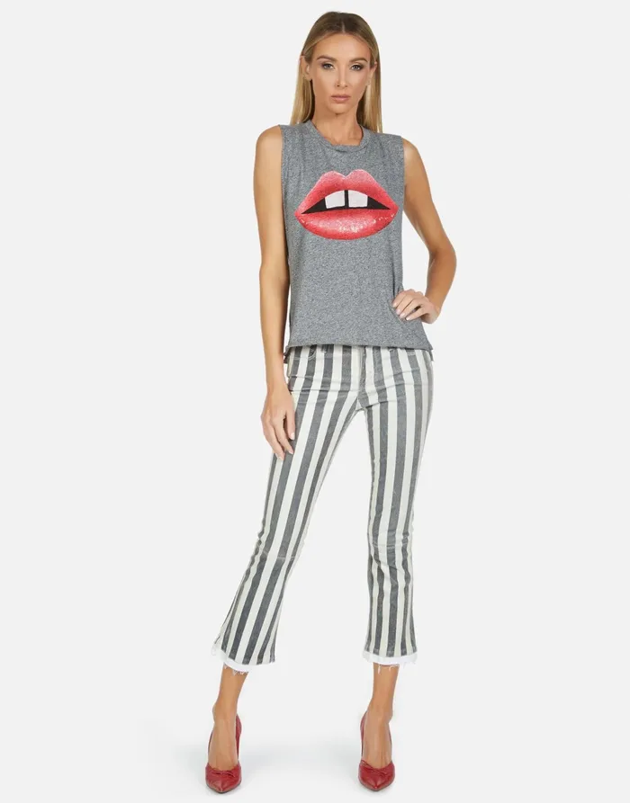 Kinzington Gap Tooth Heather Grey Women039s Lauren Moshi Tanks