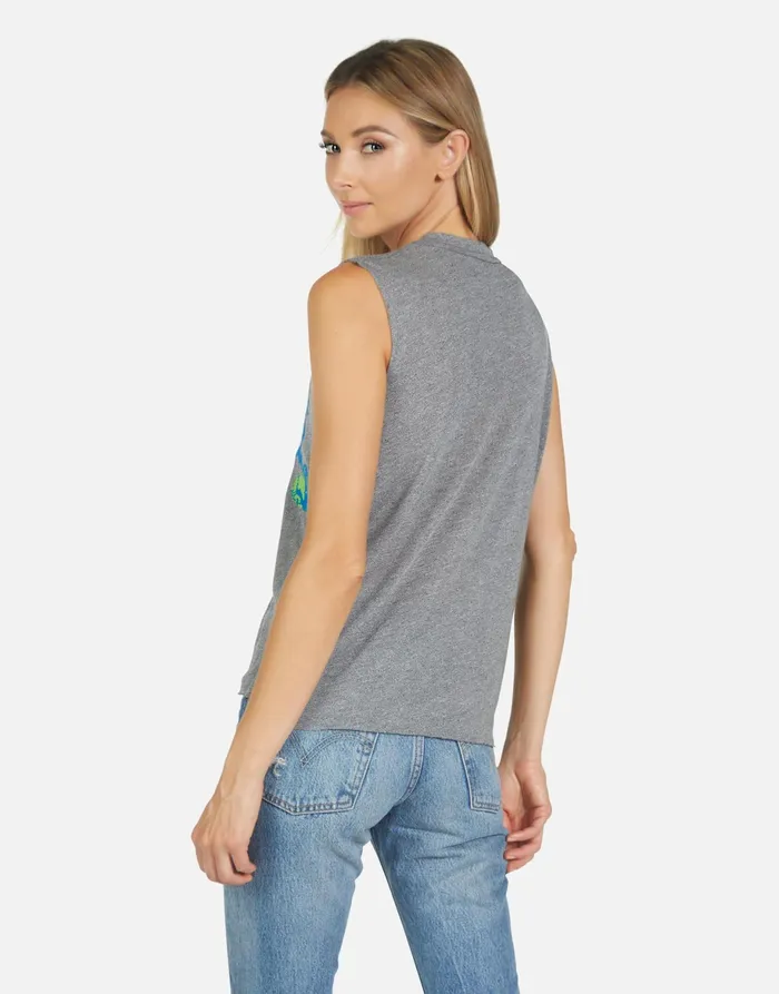 Kinzington World Eye Love Heather Grey Women039s Lauren Moshi Tanks