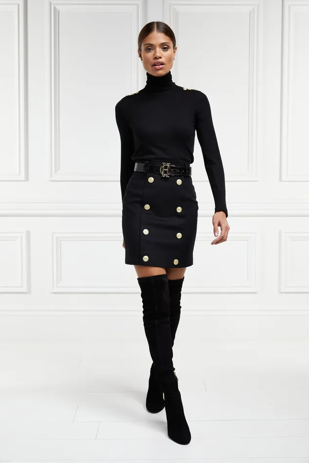 Knightsbridge Skirt Soft Black Women Holland Cooper Skirts