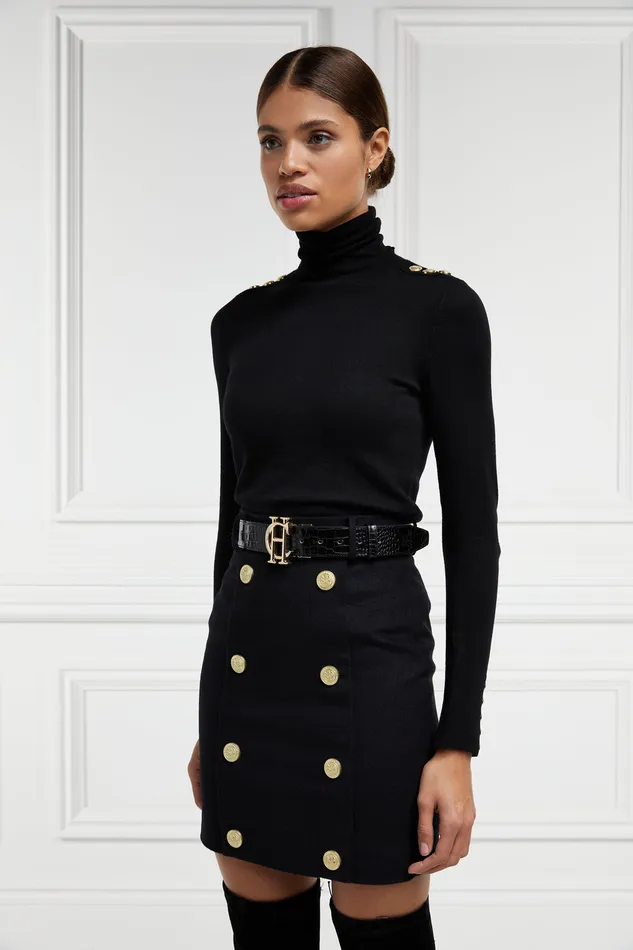 Knightsbridge Skirt Soft Black Women Holland Cooper Skirts