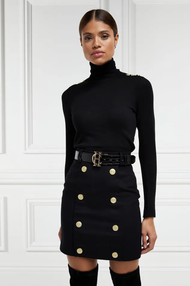 Knightsbridge Skirt Soft Black Women Holland Cooper Skirts