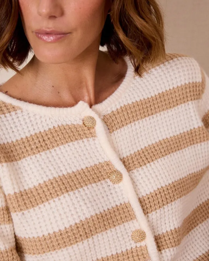 Knitted Pasionaria Cardigan Camel Women Polin Et Moi Knitted Knitted Pasionaria Cardigan Camel Women Polin Et Moi Knitted