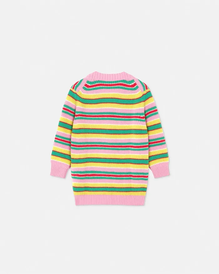 Knitwear and Sweatshirts Kids Versace Striped CableKnit Cardigan Print