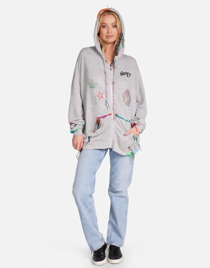 Koa X Hippie Peace Heather Grey Women039s Lauren Moshi Long Sleeve