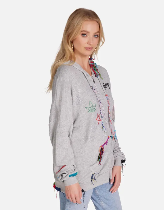 Koa X Hippie Peace Heather Grey Women039s Lauren Moshi Long Sleeve