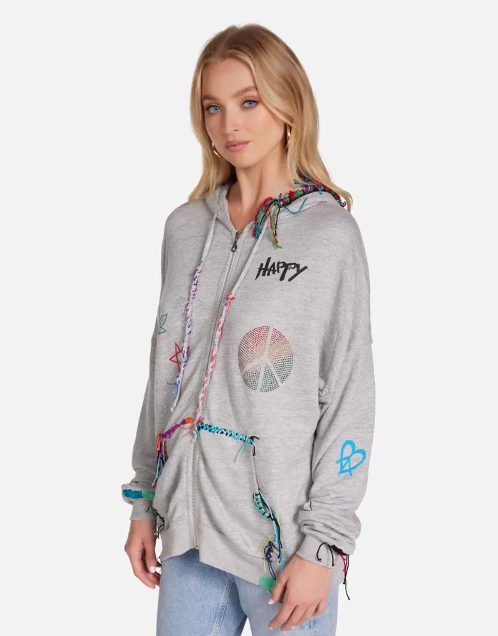 Koa X Hippie Peace Heather Grey Women039s Lauren Moshi Long Sleeve