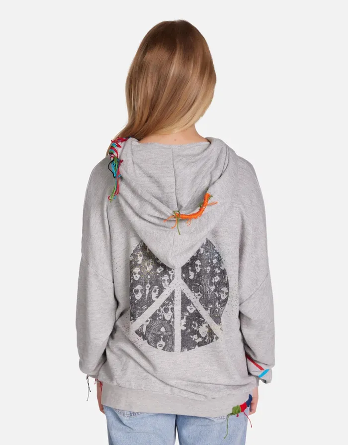 Koa X Hippie Peace Heather Grey Women039s Lauren Moshi Long Sleeve