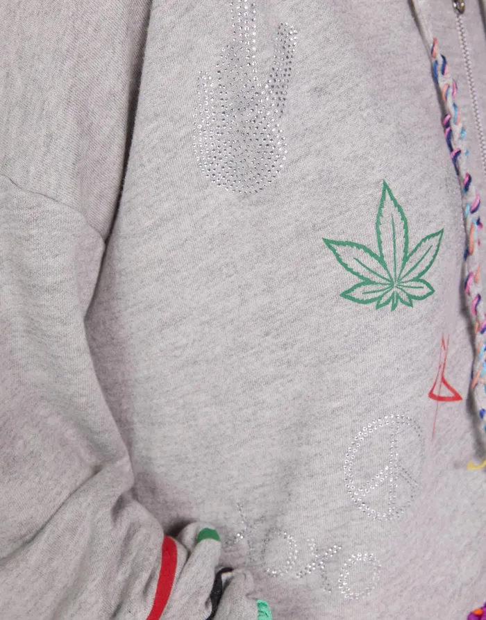 Koa X Hippie Peace Heather Grey Women039s Lauren Moshi Long Sleeve