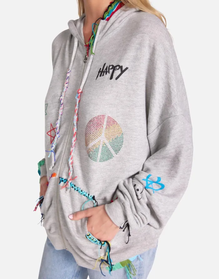 Koa X Hippie Peace Heather Grey Women039s Lauren Moshi Long Sleeve