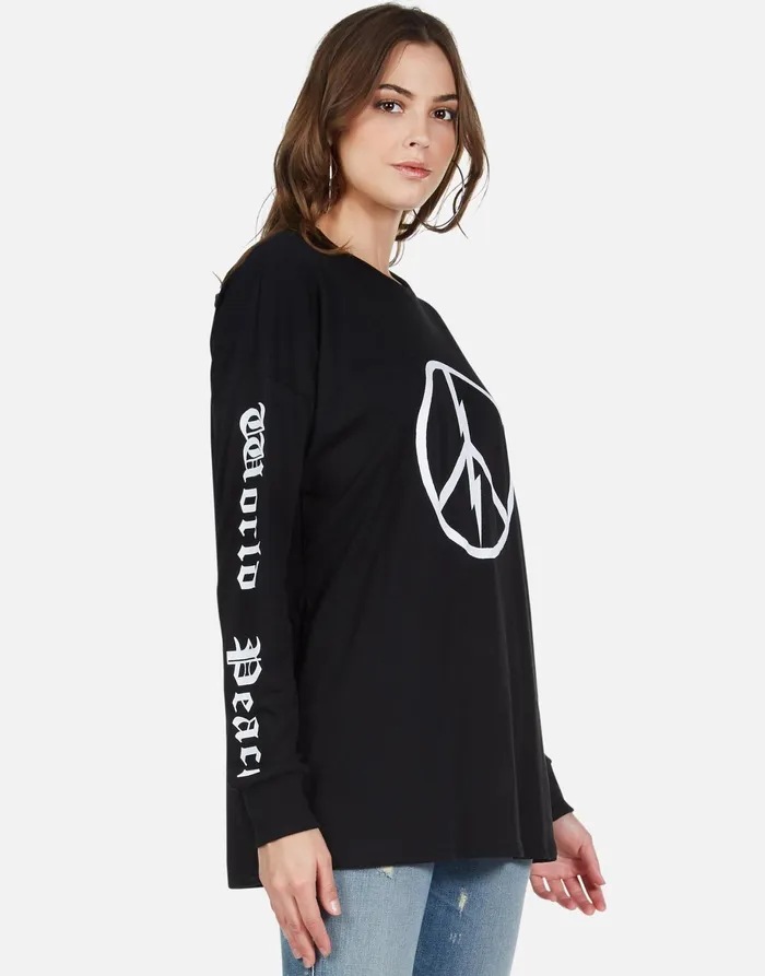 Lassie World Peace Black Women039s Lauren Moshi Long Sleeve