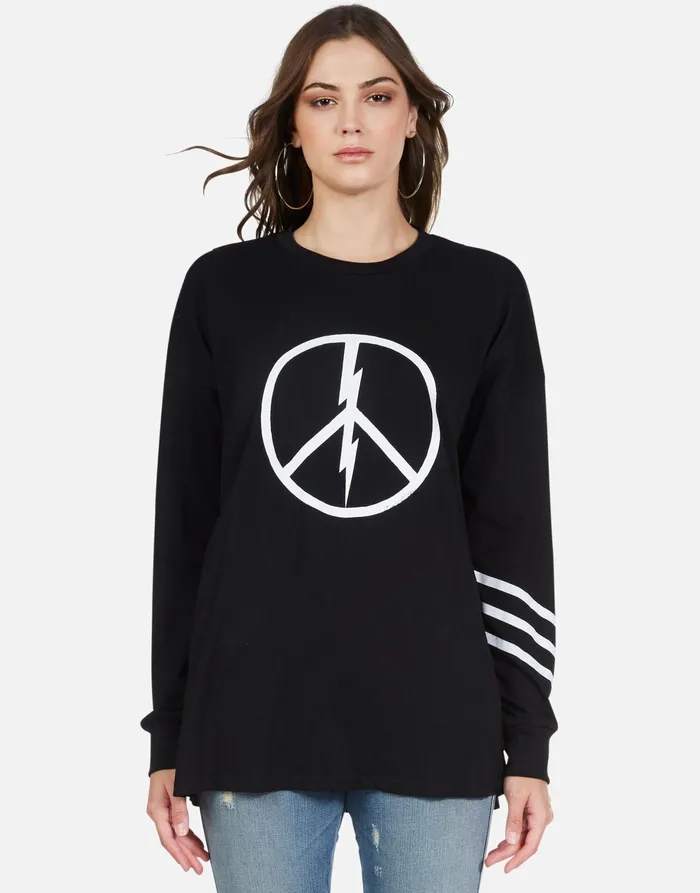 Lassie World Peace Black Women039s Lauren Moshi Long Sleeve