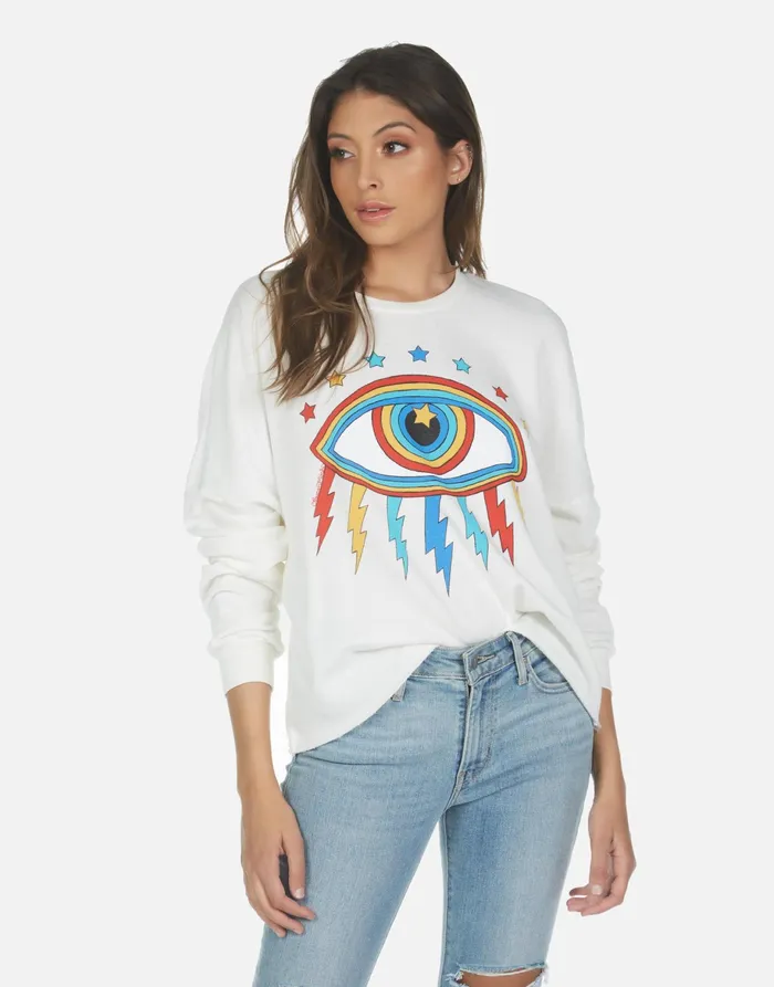 Lee Rainbow Lightning Eye Milk Women039s Lauren Moshi Long Sleeve