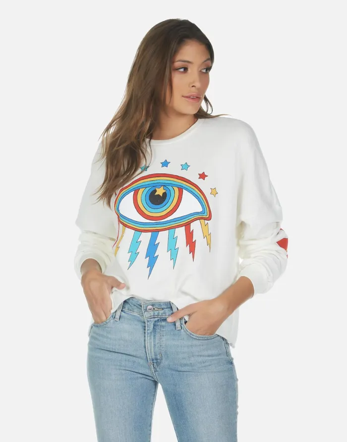 Lee Rainbow Lightning Eye Milk Women039s Lauren Moshi Long Sleeve