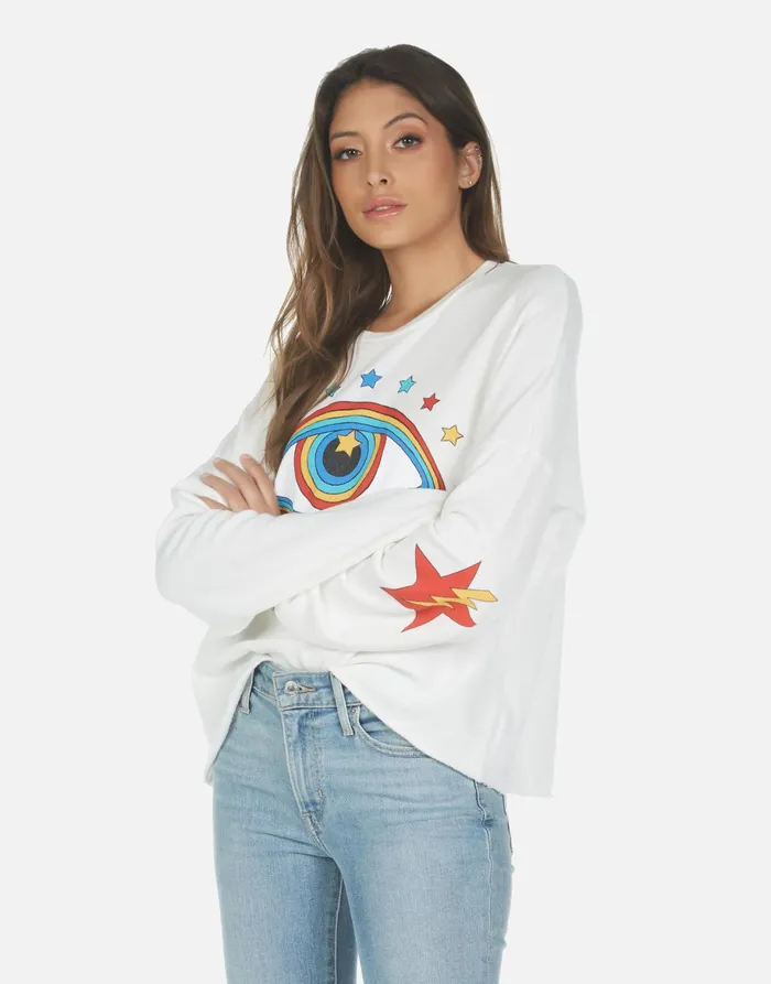 Lee Rainbow Lightning Eye Milk Women039s Lauren Moshi Long Sleeve