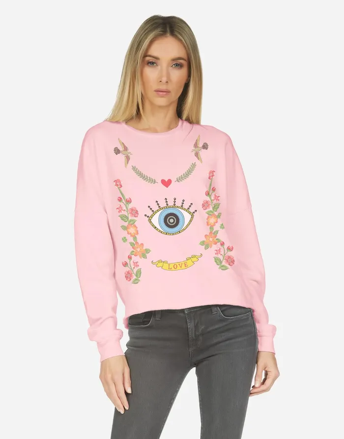 Lee X Floral Eye Love Cherry Blossom Women039s Lauren Moshi Long Sleeve