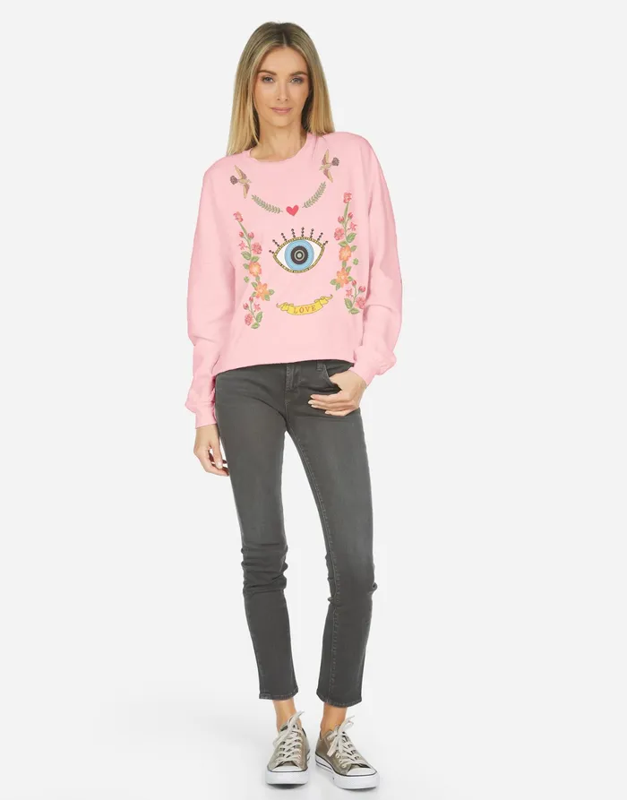Lee X Floral Eye Love Cherry Blossom Women039s Lauren Moshi Long Sleeve