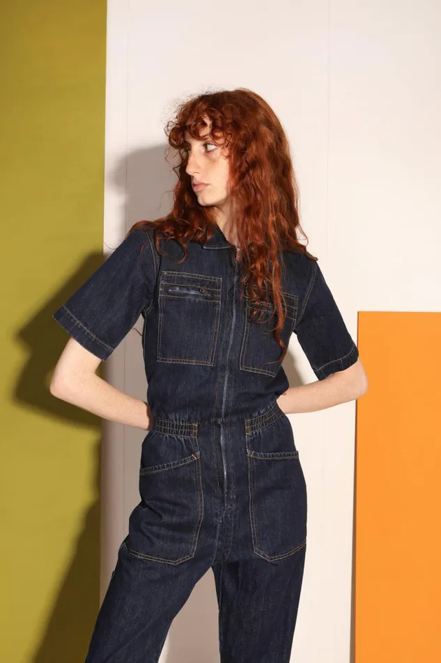 LF Markey Boilersuits Women Danny Boilersuit Indigo Slim Fit