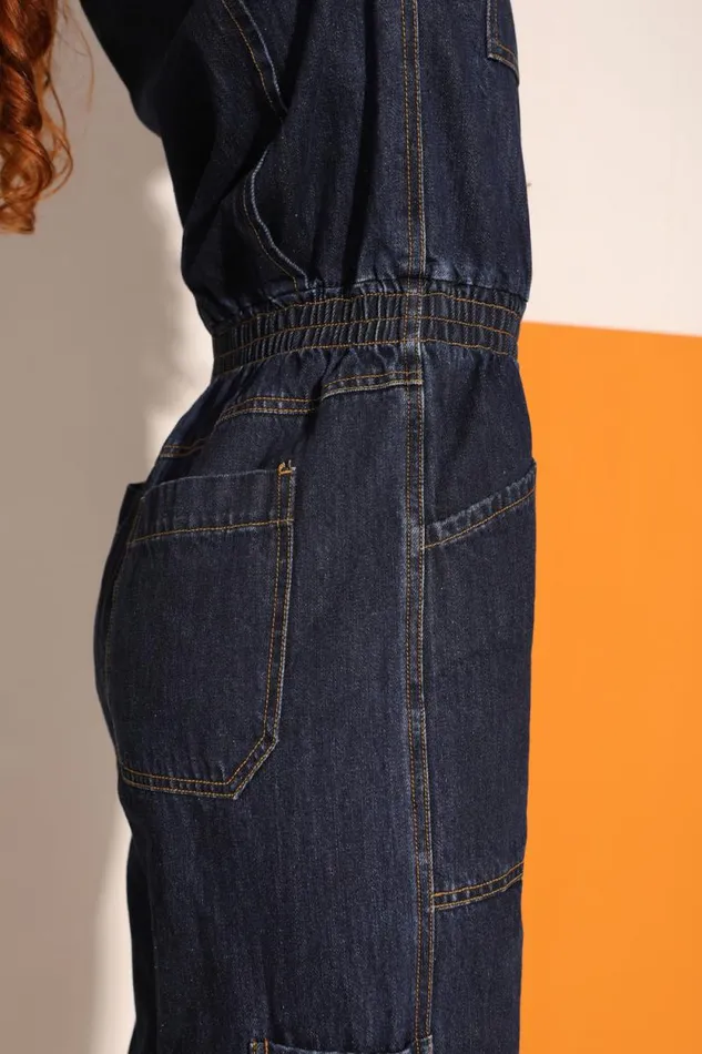 LF Markey Boilersuits Women Danny Boilersuit Indigo Slim Fit