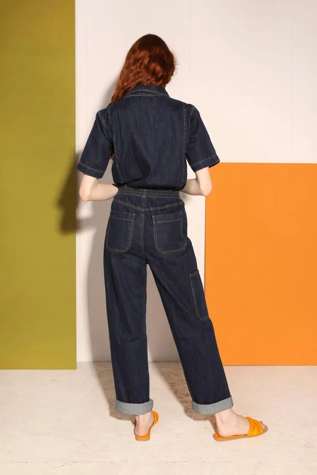 LF Markey Boilersuits Women Danny Boilersuit Indigo Slim Fit
