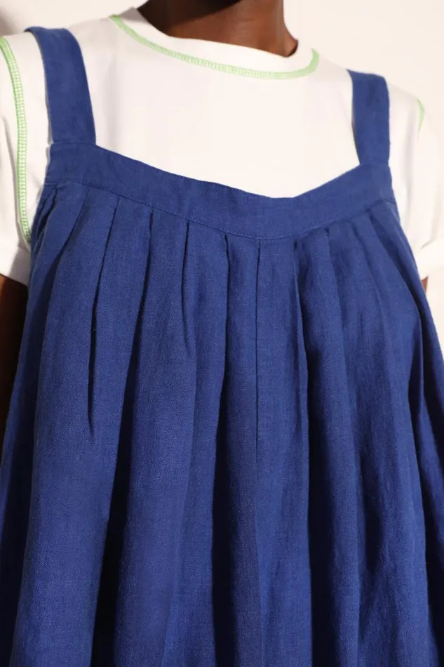 LF Markey Dungarees Women Basic Linen Romper Cobalt