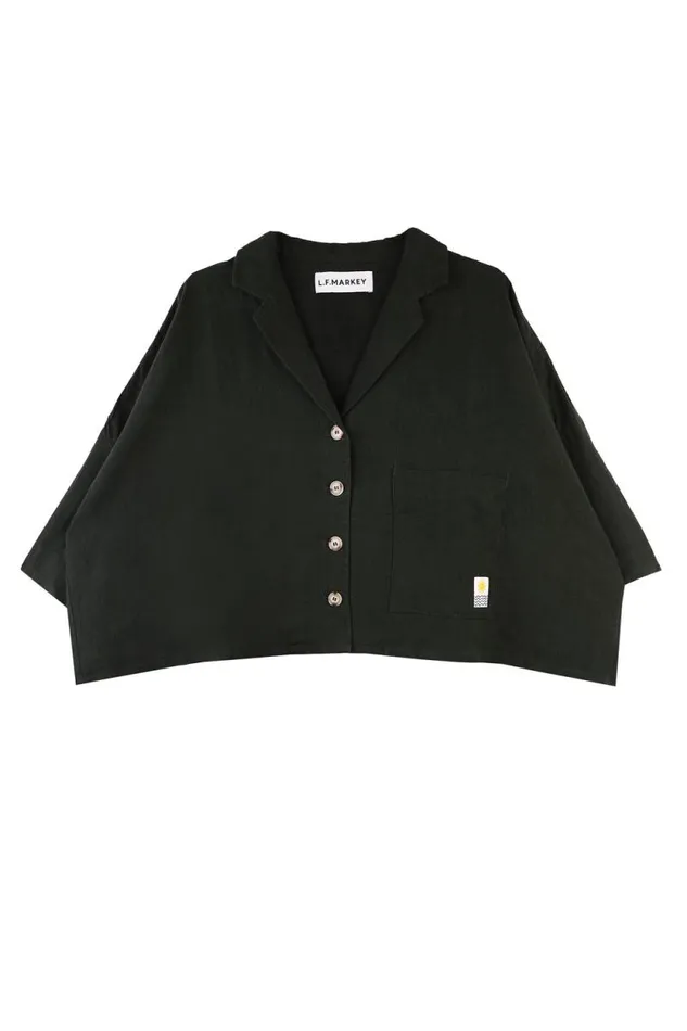 LF Markey Tops Women Maxim Linen Shirt Forest Green
