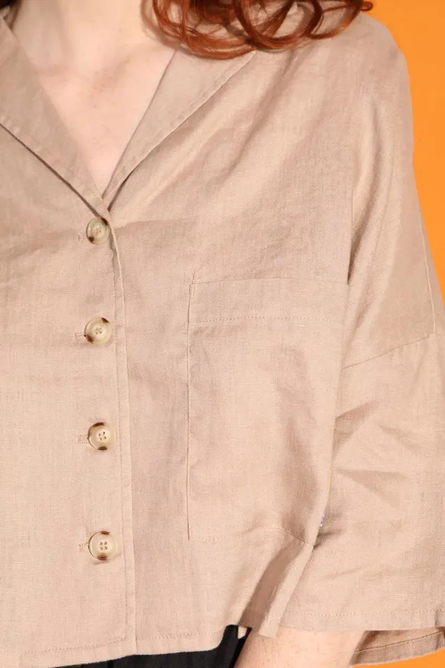 LF Markey Tops Women Maxim Linen Shirt Mushroom