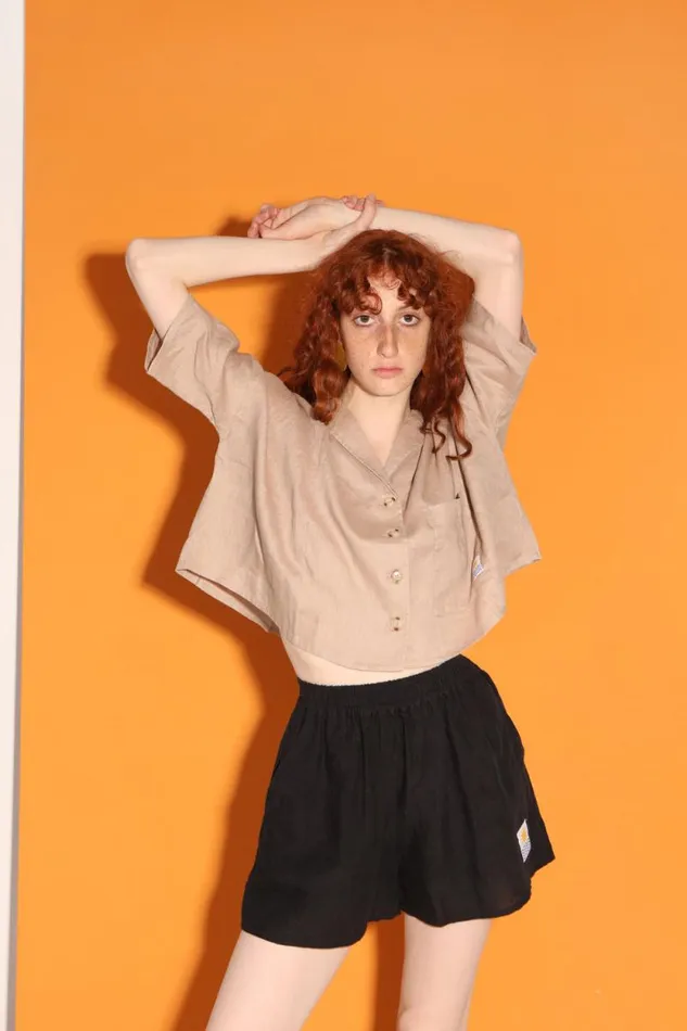 LF Markey Tops Women Maxim Linen Shirt Mushroom