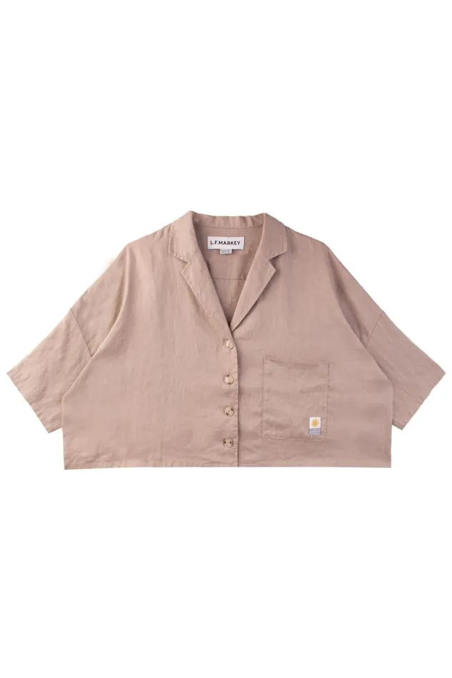 LF Markey Tops Women Maxim Linen Shirt Mushroom
