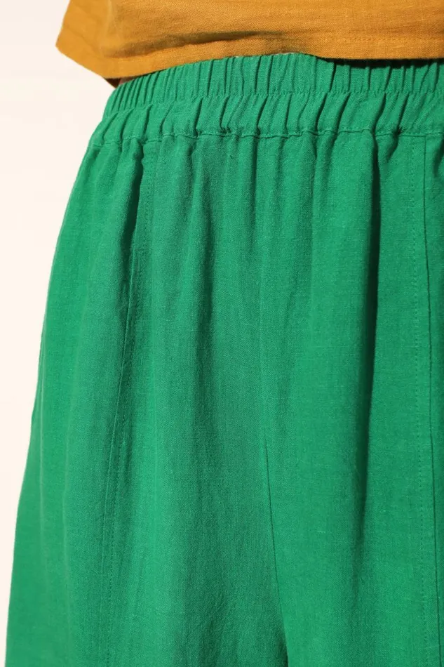 LF Markey Trousers Women Basic Linen Trouser Grass