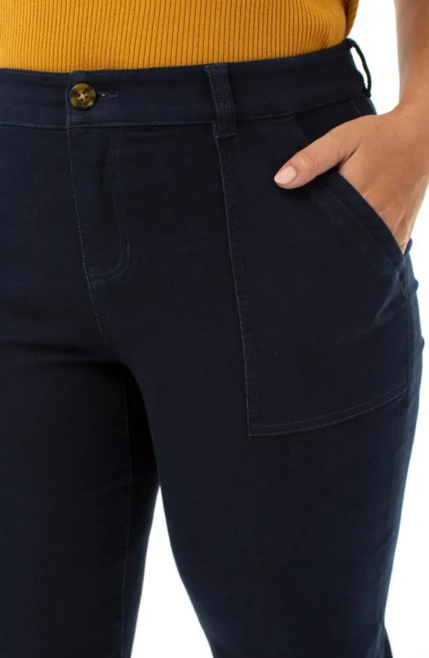 Lifestyle Women Liverpool Los Angeles Stovepipe With Porkchop Pockets Navy