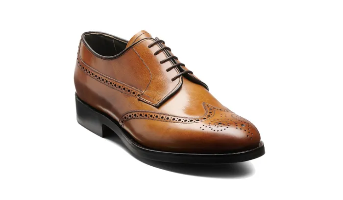 Livingston 8211 Brown Pull Up Mens Barker Shoes Mens Brogues