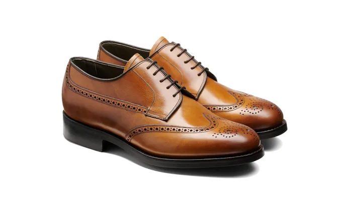Livingston 8211 Brown Pull Up Mens Barker Shoes Mens Brogues