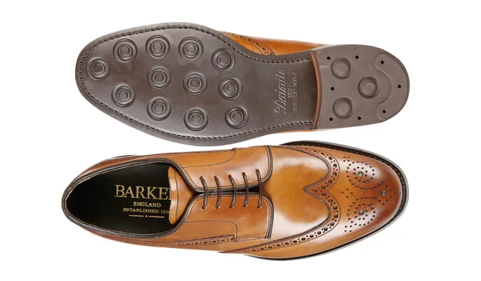 Livingston 8211 Brown Pull Up Mens Barker Shoes Mens Brogues