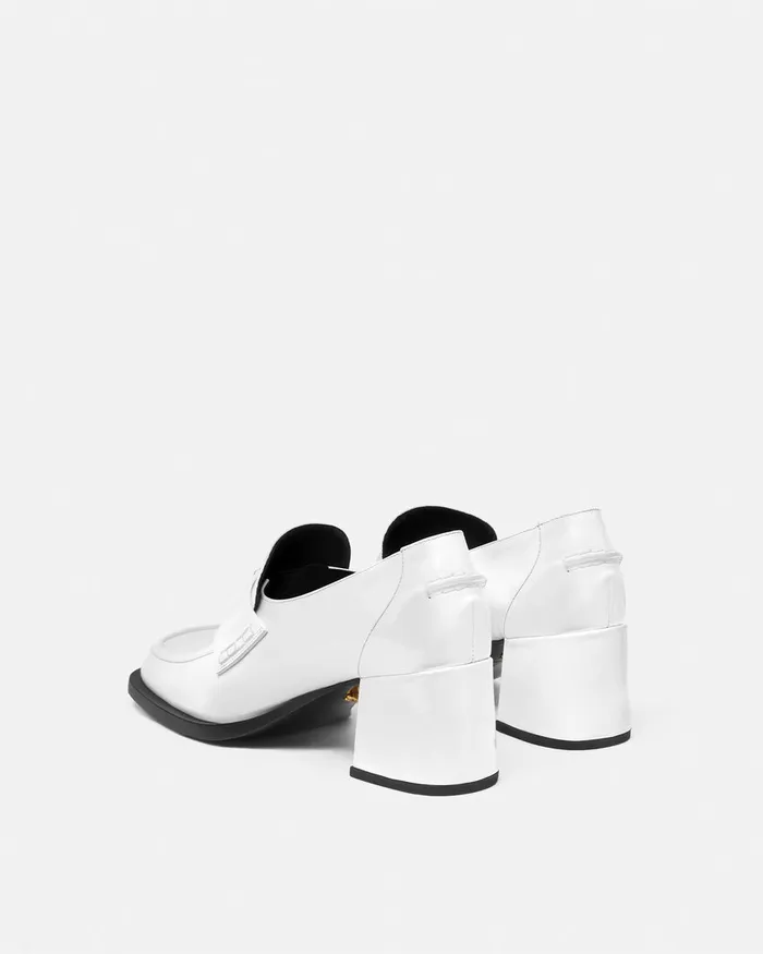Loafers and Flats Women Versace Alia Patent Loafer Pumps 55 Mm White