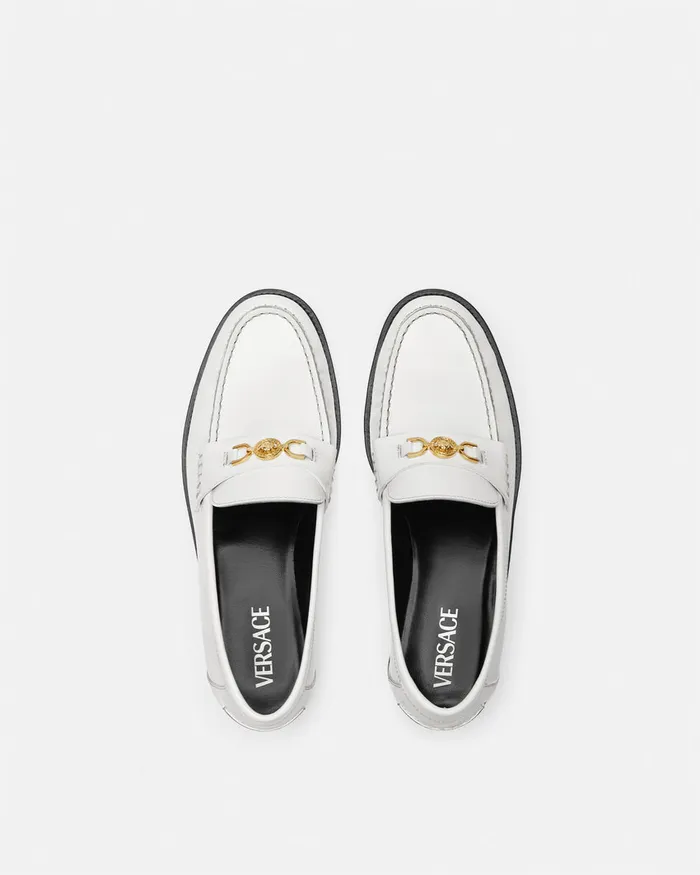 Loafers and Flats Women Versace Medusa 03995 Loafers White