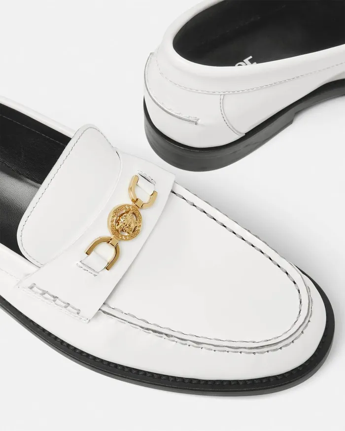 Loafers and Flats Women Versace Medusa 03995 Loafers White