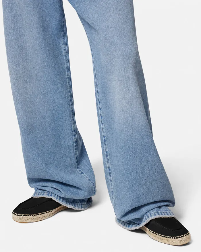 Loafers and Slippers Men Versace Logo Suede Espadrilles Black
