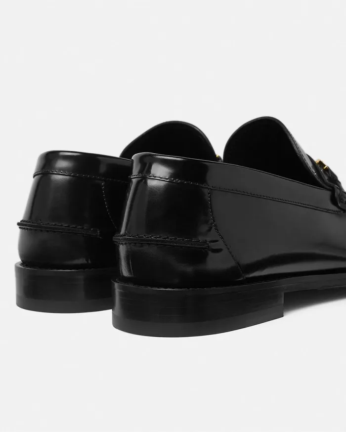 Loafers and Slippers Men Versace Medusa 03995 Loafers Blackgold