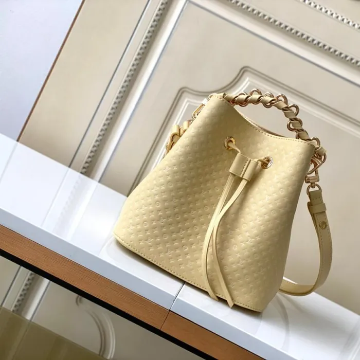 Louis Vuitton M22599 Calfskin Yellow Nono BB 8211 Louis Vuitton Handbag Store Women Louis Vuitton NeoNoe Bag