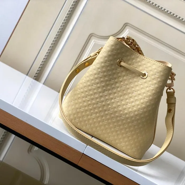 Louis Vuitton M22599 Calfskin Yellow Nono BB 8211 Louis Vuitton Handbag Store Women Louis Vuitton NeoNoe Bag
