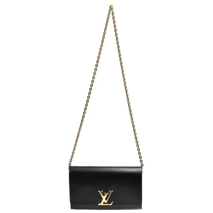 Louis Vuitton M94335 Chain Louise Black 8211 Louis Vuitton Handbag Store Women Louis Vuitton Shoulder and Totes