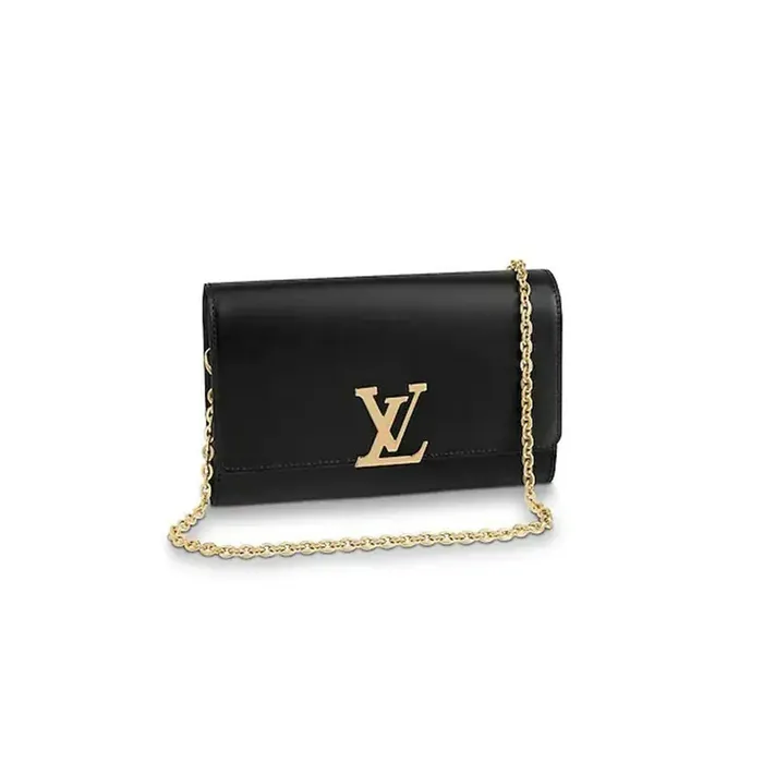 Louis Vuitton M94335 Chain Louise Black 8211 Louis Vuitton Handbag Store Women Louis Vuitton Shoulder and Totes