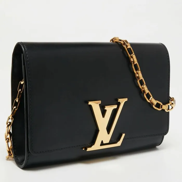 Louis Vuitton M94335 Chain Louise Black 8211 Louis Vuitton Handbag Store Women Louis Vuitton Shoulder and Totes