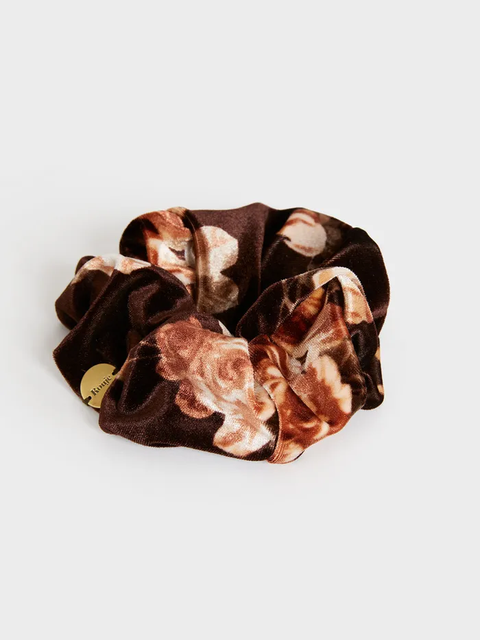 Loulou Scrunchie Novembre Fleuris Marron Lifestyle Rouje Women