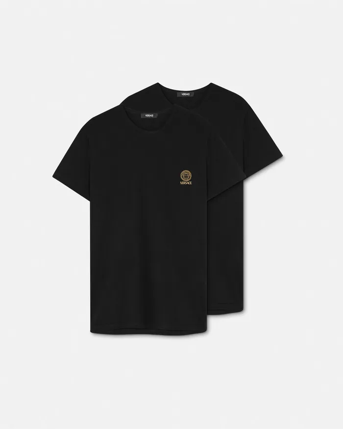 Loungewear and Pajamas Men Versace Medusa Undershirt 2Pack Black