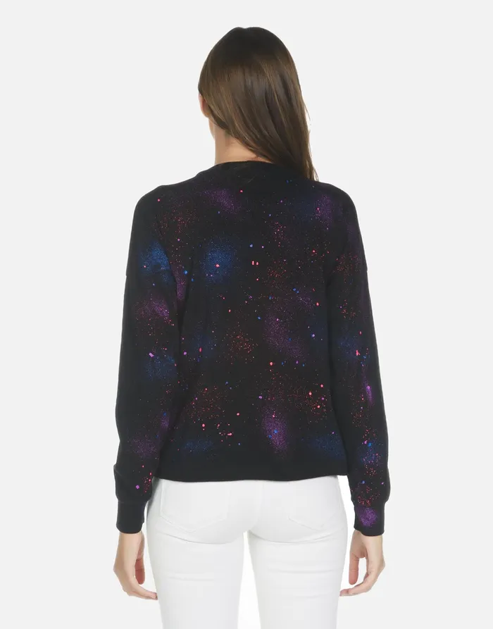 Luella Galaxy Lip Black Galaxy Splatter Women039s Lauren Moshi Long Sleeve
