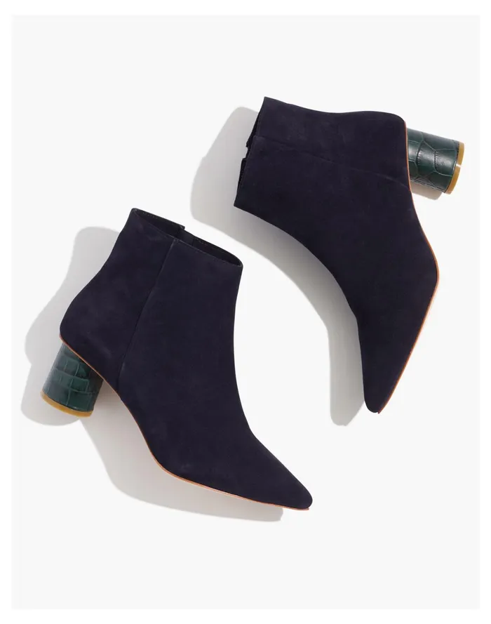 Maam Shoes Suede Shirley Ankle Boots Midnight Women Madewell Heels