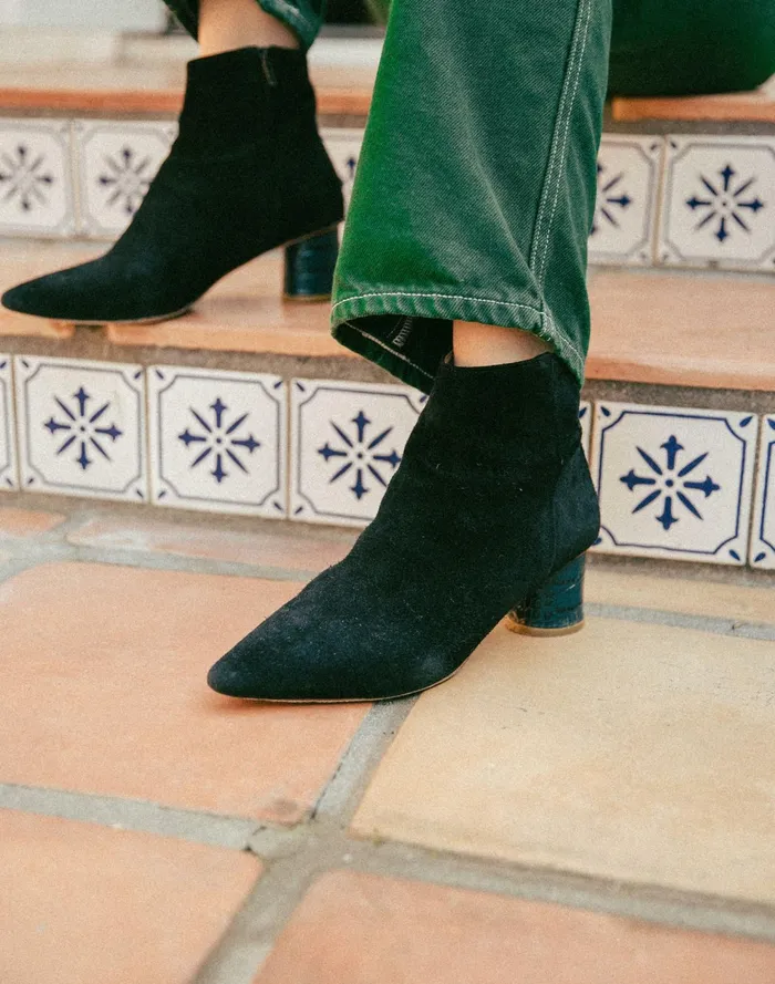Maam Shoes Suede Shirley Ankle Boots Midnight Women Madewell Heels Maam Shoes Suede Shirley Ankle Boots Midnight Women Madewell Heels
